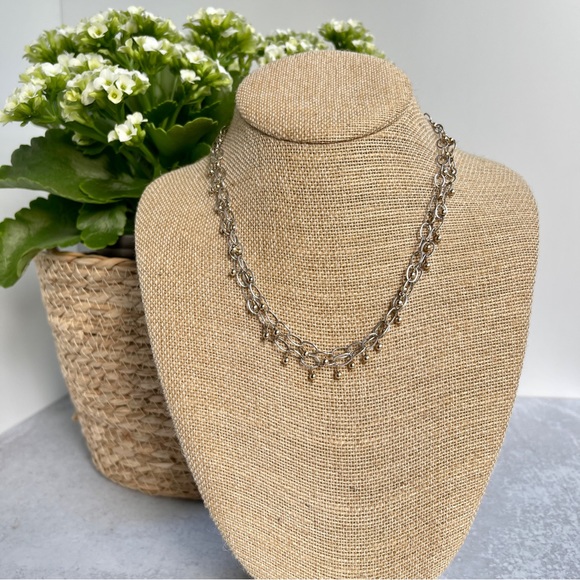 Miguel Ases Gold and Silver Chain Necklace 34” - Picture 3 of 9
